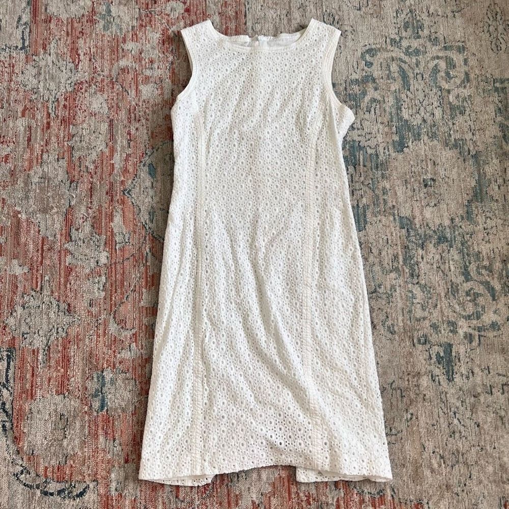 Talbots White Eyelet Summer Dress
